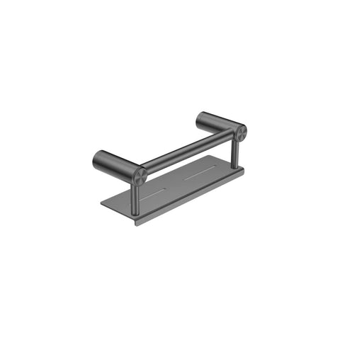 Nero Mecca Care 25mm Grab Rail With Shelf 300mm Gun Metal NRCR2512CGM