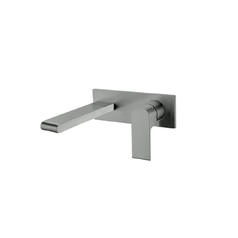 Nero Bianca Wall Basin/Bath Mixer 230mm Gun Metal NR321510BGM