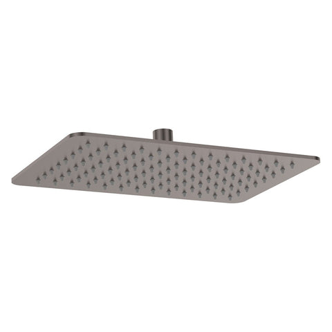 Fienza Koko Rectangular 300x200mm Shower Head Gun Metal 411129GM