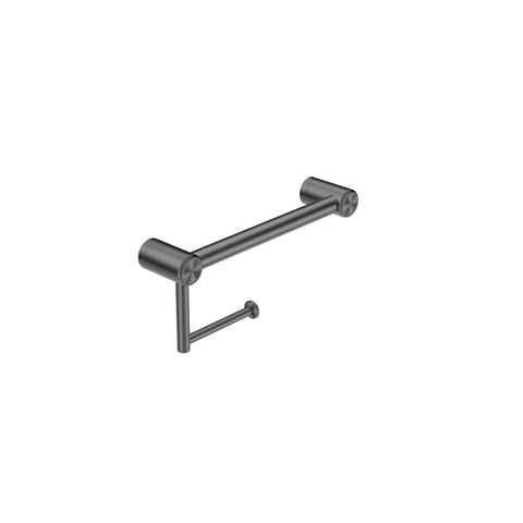 Nero Mecca Care 25mm Toilet Roll Rail 300mm Gun Metal NRCR2512AGM