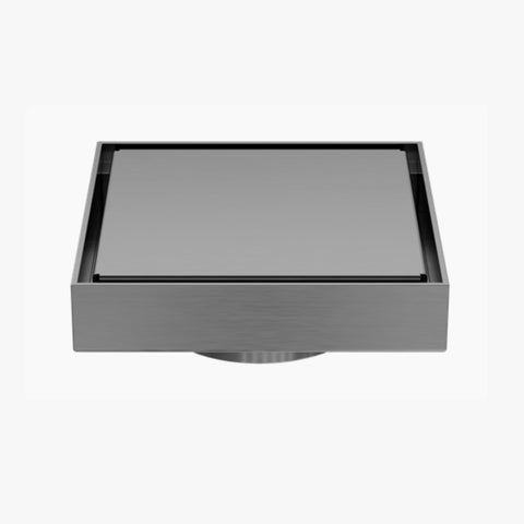 Amelie Royale Square Tile Insert Floor Waste 100mm (80mm Outlet) Gunmetal BDOW009GM