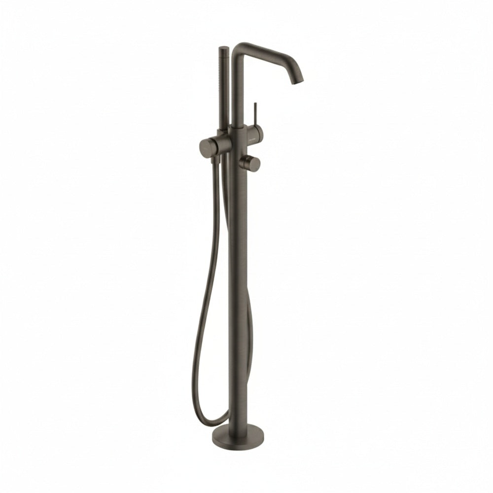 Hansgrohe Tecturis S Single Lever Bath Mixer Floor-Standing Brushed Black Chrome 73440343