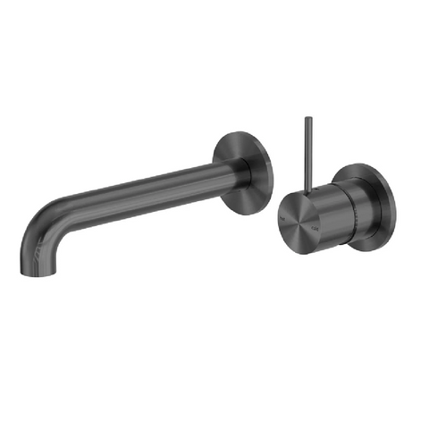 Nero Mecca Wall Basin / Bath Set 120mm (Separate Plates) Handle Up Trim Kits Only Gunmetal NR221910D120TGM