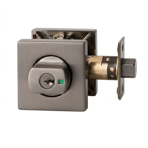 Lockwood Paradigm Deadbolt Square Rose Universal Pack Satin Gun Metal 005/B2GMPVDDP