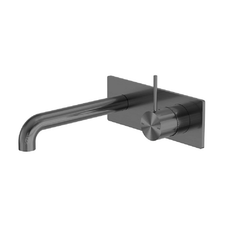 Nero Mecca Wall Basin / Bath Set 160mm Handle Up Trim Kits Only Gunmetal NR221910B160TGM