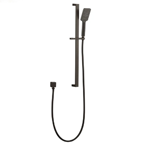 Otti Taran Shower Rail w/ Square Hand Shower Head Gunmetal ITSRGM