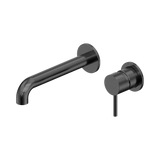 Amelie Royale II Pin Wall Basin/Bath Mixer Pin Separate Back Plate 185mm Curved Spout (Trim Kit)  Gunmetal BDO25B017GM