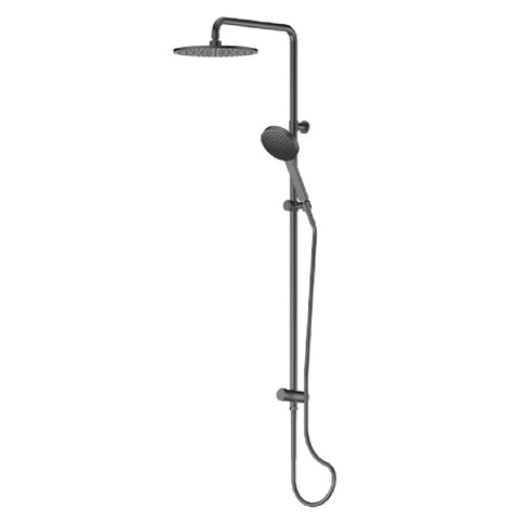 Greens Lavish Brass Twin Rail Shower PVD Gunmetal 239103GM