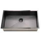 Meir Kitchen Sink Single Bowl 760x440mm PVD Gunmetal MKSP-S760440-PVDGM