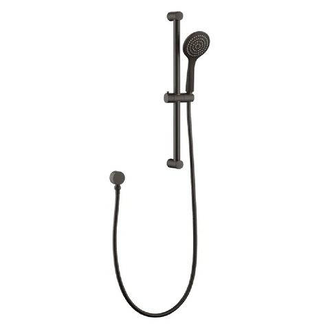 Otti Pavia Shower Rail w/ Round Hand Shower Head Gunmetal IPSRGM