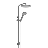 Greens Glide Rainboost Twin Rail Shower PVD Gunmetal 18290GM