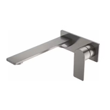 Caroma Urbane II Wall Basin / Bath Mixer 220mm (Body & Trim)- Rectangular Cover Plate -Lead Free Gunmetal 99642GM6AF