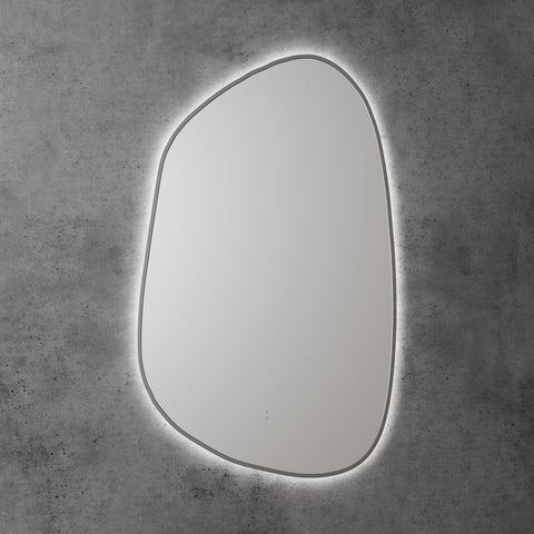 Aulic Tarcoola Asymmetric Led Mirror 553x903x36mm Gunmetal LMTAR-550-GM