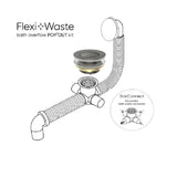 Seima Flexiwaste Bath Overflow Pop-out Kit Gunmetal 192238