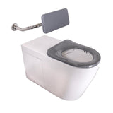 Argent Alto Plus 800 Wall Faced Toilet S&P Trap (Hygenic Flush & Back Rest) White H175R01S4BPB