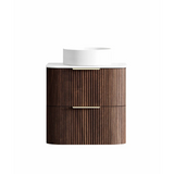 Otti Havana Fluted Cabinet 600mm Sable Walnut HA600SW