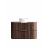 Otti Havana Fluted Cabinet 900mm Sable Walnut HA900SW