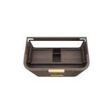 Otti Hanava Curve Fluted Wall Hung Vanity 900mm Sable Walnut / English Edge 50mm Sand Dune Top HA900SWST-SD