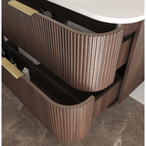 Otti Havana Fluted Cabinet 900mm Sable Walnut HA900SW