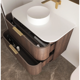 Otti Havana Fluted Cabinet 900mm Sable Walnut HA900SW