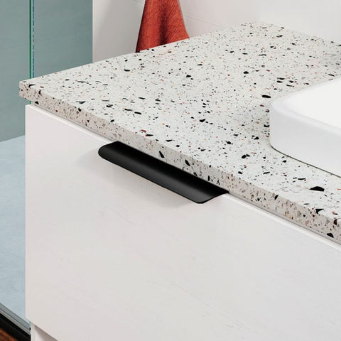 Fienza Edge Curved Handle 200mm Matte Black HANDLEF200MB