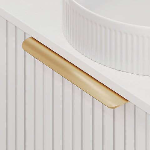 Fienza Edge Curved Handle 200mm Urban Brass HANDLEF200BG