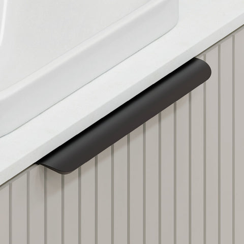Fienza Edge Curved Handle 350mm Matte Black HANDLEF350MB