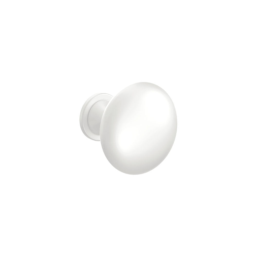 Fienza Mila Shaker Knob 30x30x28mm Matte White HANDLEKMW