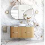 Otti Havana Fluted Cabinet 1200mm Woodland Oak HAW1200L