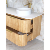Otti Havana Fluted Cabinet 1800mm Woodland Oak HAW1800L