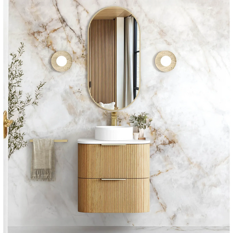 Otti Havana Fluted Cabinet 600mm Woodland Oak HAW600L