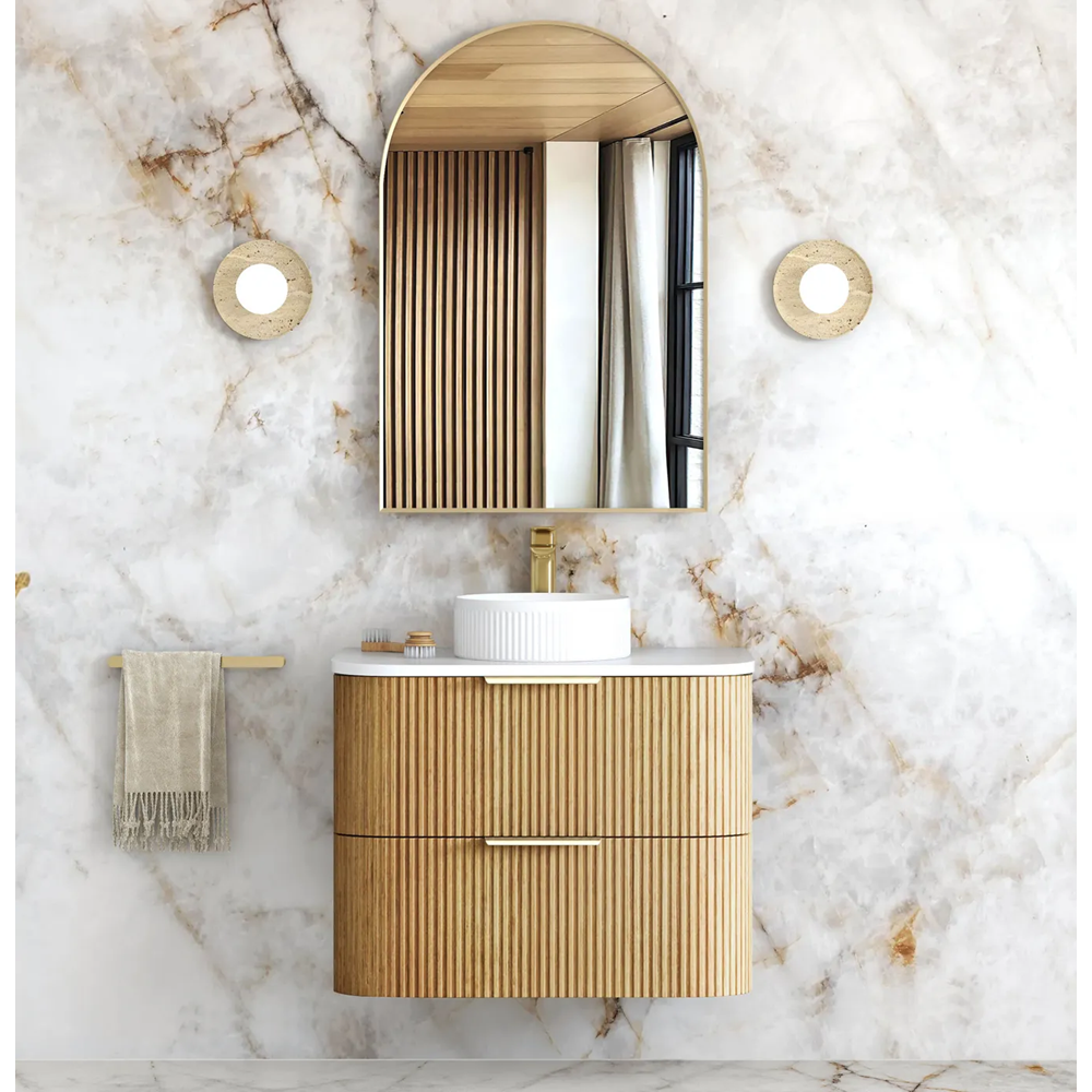 Otti Havana Fluted Cabinet 750mm Woodland Oak HAW750L