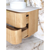 Otti Havana Fluted Cabinet 750mm Woodland Oak HAW750L