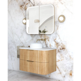Otti Havana Fluted Cabinet 900mm Woodland Oak HAW900L