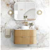 Otti Havana Fluted Cabinet 900mm Woodland Oak HAW900L