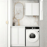 Otti Hampshire Laundry Kit 1305A White / Natural Carrara Marble Top LA-1305A-BOHW-NCA