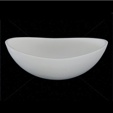 Kaskade Pure Anki Above Counter Oval Stone Basin 420mm Matte White VXA14-420-NIK9041NA
