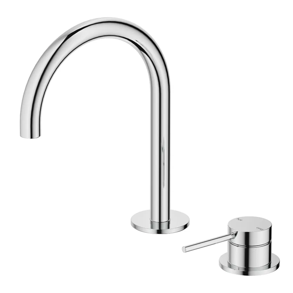 Bella Vista Mica Gooseneck Hob Basin Mixer Set Chrome HSB-5-CP