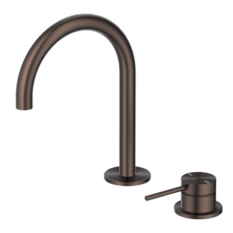 Bella Vista Mica Gooseneck Hob Basin Mixer Set Dusk Bronze HSB-5-DB