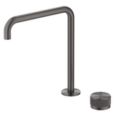 Bella Vista Mica Fluted Soft-Square Hob Sink/Basin Mixer Set Gunmetal HSK-6-NR-R90-GM