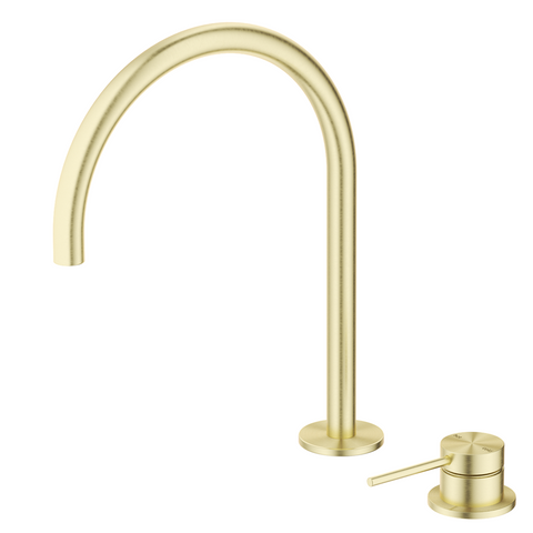 Bella Vista Mica Gooseneck Hob Sink/Basin Mixer Set French Gold HSK-5-FG