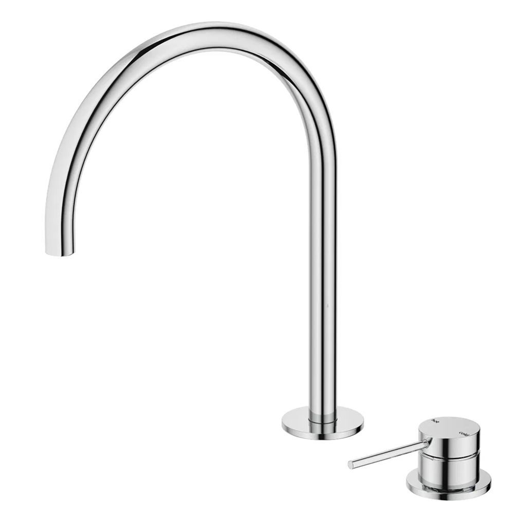 Bella Vista Mica Gooseneck Hob Sink/Basin Mixer Set Chrome HSK-5-CP