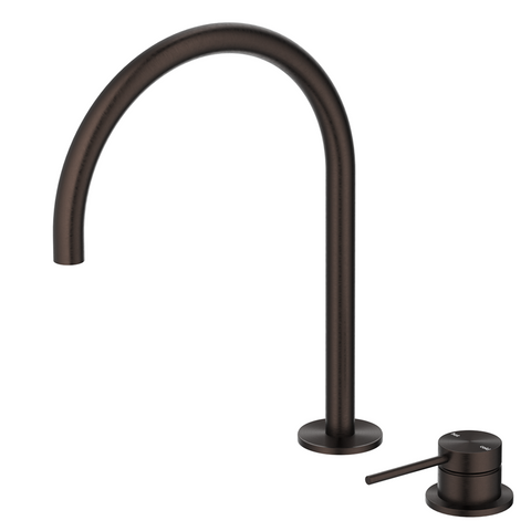 Bella Vista Mica Gooseneck Hob Sink/Basin Mixer Set Dusk Bronze HSK-5-DB