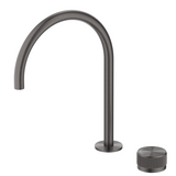 Bella Vista Mica Fluted Gooseneck Hob Sink/Basin Mixer Set Gunmetal HSK-6-NR-GM