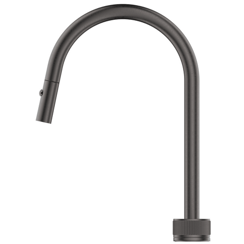Bella Vista Mica Fluted Pull-Out Hob Mixer Set Gunmetal HSK-6-NR-PO-GM