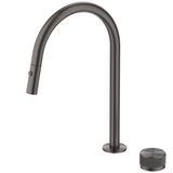 Bella Vista Mica Fluted Pull-Out Hob Mixer Set Gunmetal HSK-6-NR-PO-GM