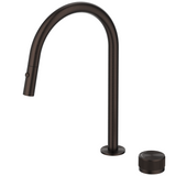 Bella Vista Mica Fluted Pull-Out Hob Mixer Set Dusk Bronze HSK-6-NR-PO-DB