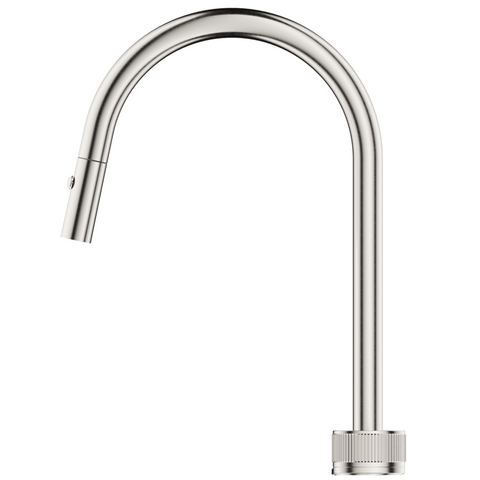 Bella Vista Mica Fluted Pull-Out Hob Mixer Set Brushed Nickel HSK-6-NR-PO-BN