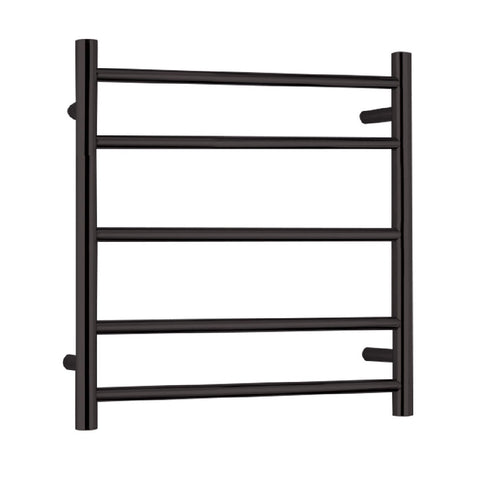 Argent Pace 5 Bar Heated Towel Rail 600mm Matte Black HTR05X4MB