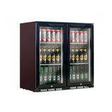 Heller Double Door Beverage Centre 210L Black HUB210